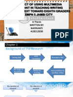 The Effect of Using Multimedia Powerpoint in Teaching Writing Descriptive Text Toward Eighth Graders of SMPN 5 Jambi City