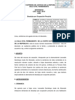 Corte Suprema de Justicia de La República Sala Civil Permanente Sentencia CAS. N°225 - 2016 Lima Desalojo Por Ocupación Precária