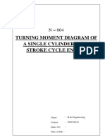 Turning Moment Diagram of Single Cylinder Engine