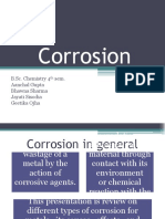 Corrosion: B.Sc. Chemistry 4 Sem. Aanchal Gupta Bhawna Sharma Jayati Sisodia Geetika Ojha