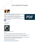 How Do I Discard Unpublished Changes