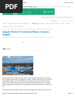 Angola Water Treatment Plant, Cunene, Angola: Water Technology Market & Customer Insight