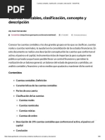 Cuentas Contables, Clasificación, Concepto y Descripción PDF