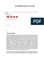 Ficha Técnica Elaboración de Fruta Confitada