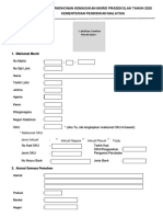 Borang Permohonan Manual Kemasukan 2020