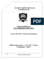 M.Sc. Mathematics Syllabus 2017-19 PDF