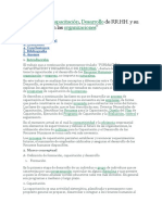 Formación, Capacitación, Desarrollo de RR - HH.