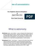 Overview of Astrostatistics: Eric Feigelson (Astro & Astrophys) & Jogesh Babu (Stat) Penn State University