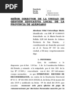 Recurso de Reconsideracion Ugel Azángaro Vidal Cotallapa Marín