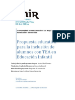 Propuesta Educativa para La Inclusion Con Tea PDF