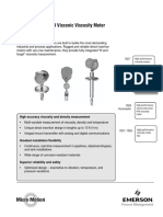 Micro Motion 7829 Visconic Viscosity Meter: Product Data Sheet