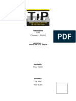 Timber Design CE405 2 Semester A.Y. 2018-2019: Bending and Axial Tension