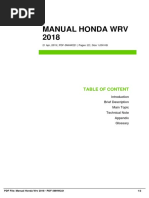 Manual Honda WRV 2018