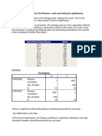 Exercise 14: Computing For The Pearson R Value and Testing Its Significance