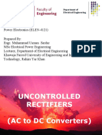 Power Electronics, Uncontrolled Rectifier.