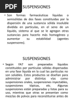 Suspensiones FARMACIA