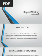 Report Writing: in Research Method