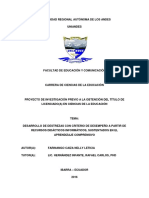 Desarrollo de Destrezas Con Criterio de Desempeño A Partir de Recursos Didácticos Informáticos, Sustentados en El Aprendizaje Comprensivo PDF