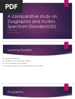 A Comparative Study On Dysgraphia and Autism Spectrum Disorder (ASD)