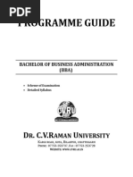 Cvru Regular Syllabus - Bachelor of Business Administration 2013-16