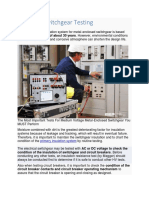 Electrical Switchgear Routine Testing