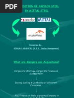 Acquisition of Arcelor Steel by Mittal Steel: Presented by-SONUKA AGARWAL (M.B.A. Design Management)