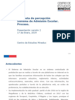 Encuesta de Percepción SAE, Realizada Por El Centro de Estudios Del Mineduc