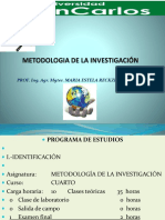 Clase 1 - Claustro Metodologia de La Investigacion - Usc