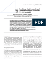 Thrombocytopenic Conditions-Autoimmunity and Hypercoagulability: Commonalities and Differences in Itp, TTP, Hit, and Aps