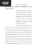 Solicitud de Julio Preso Quencoro