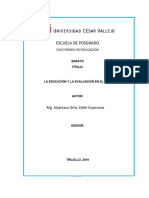 La Educación y La Evaluacion en El Peru Edith Alcantara