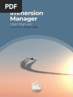 Immersion Manager: User Manual