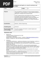 Title Perform Maintenance and Repairs On A Vessel's Mechanical and Electrical Systems Level 4 Credits 5