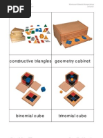 Montessori Materials Nomenclature Sensorial