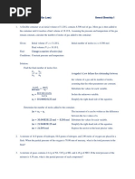 Supplementary Problems - Gas Laws