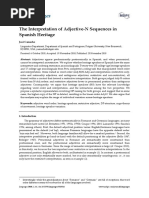 The Interpretation of Adjective-N Sequences in Spanish Heritage