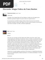 Discussão - Magia Prática de Franz Bardon