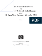 Quick Start Installation Guide For HP Openview Network Node Manager and HP Openview Customer Views For NNM