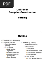 CSC 4181 Compiler Construction Parsing