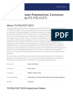 Telangana State Polytechnic Common Entrance Test (TS POLYCET)