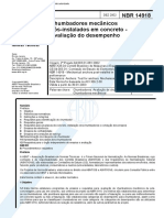 NBR 14918 - Chumbadores Mecanicos Pos-Instalados em Concreto - Avaliacao Do Desempenho PDF