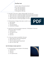 Phases of The Moon Pre/Post-test