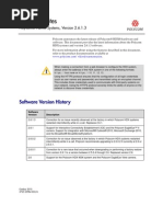 Release Notes: Software Version History