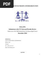 Centre For Human Rights and Rehabilitation: Malawi: Submission To The UN Universal Periodic Review