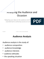 Analyzing The Audience and Occasion