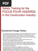 Safety Training For The in The Construction Industry: Focus Four Hazards