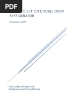 Mini Project On Double Door Refrigerator: by Group B, ME 6