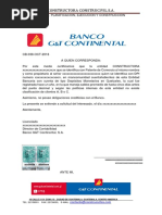 Ejemplo Ficticio CARTA DE CERTIFICACION BANCARIA