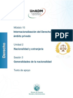 Módulo 15: Internacionalización Del Derecho en Su Ámbito Privado