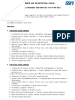 Ec2308: Microprocessor and Microcontroller Lab Basic Arithmetic Operations On Two 16-Bit Data